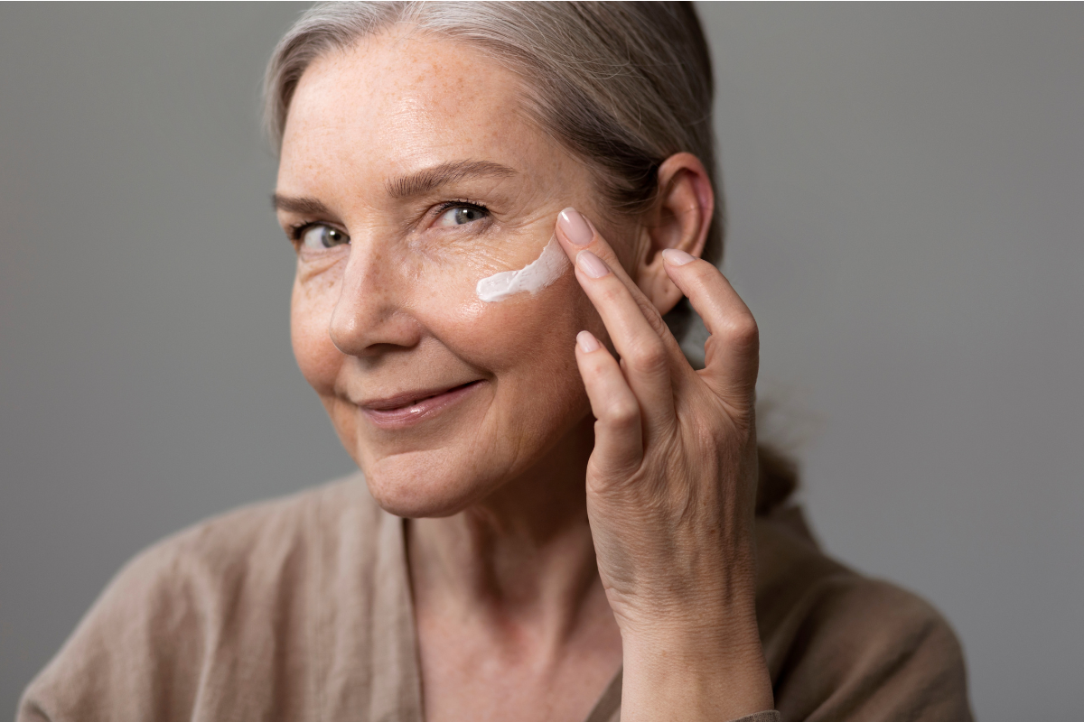 Mature Woman With Aging Skin Support Without Retinol